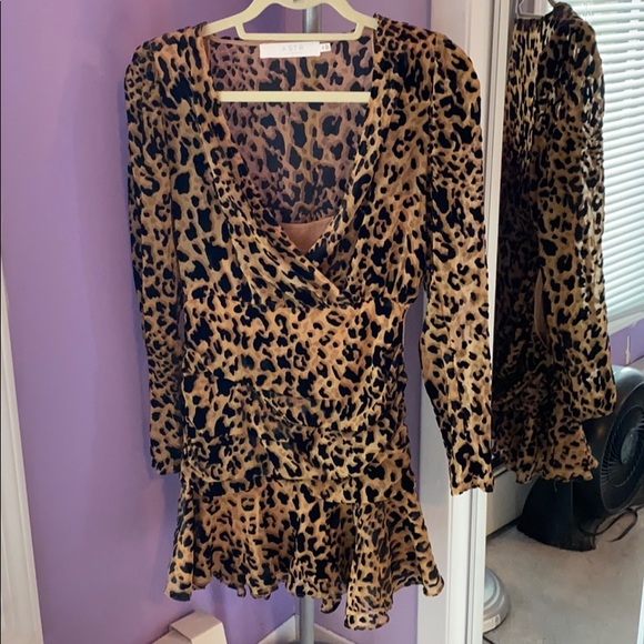 Revolve Dress in Velvet Leopard print - Picture 6 of 6